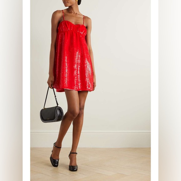 Ganni red sequins runway dress - Picture 5 of 9